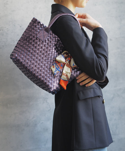 【雑誌掲載】メタリックメッシュトートバッグポーチセット 17-1015